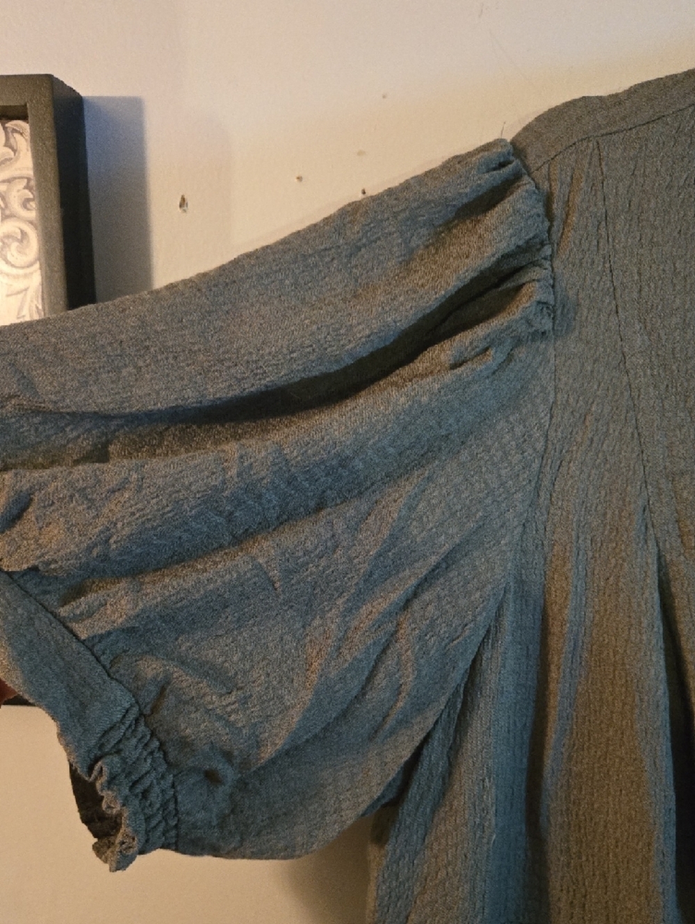 Torrid Olive Green Peplum Button Front Top - Picture 3 of 7